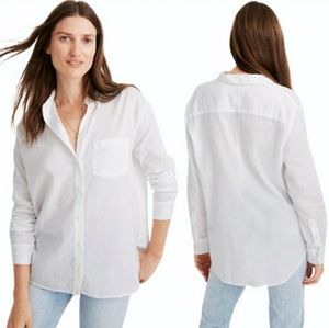 Madewell Eyelet White Oversized Ex-Boyfriend Shirt